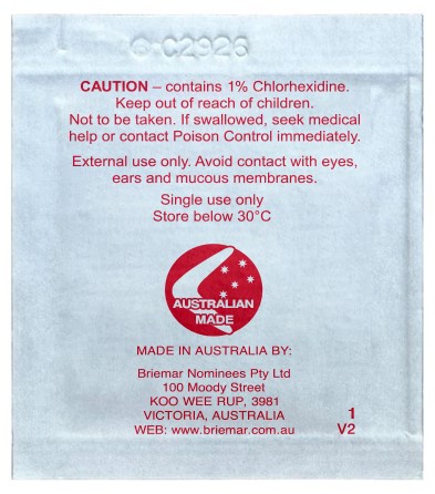 Single sachet back